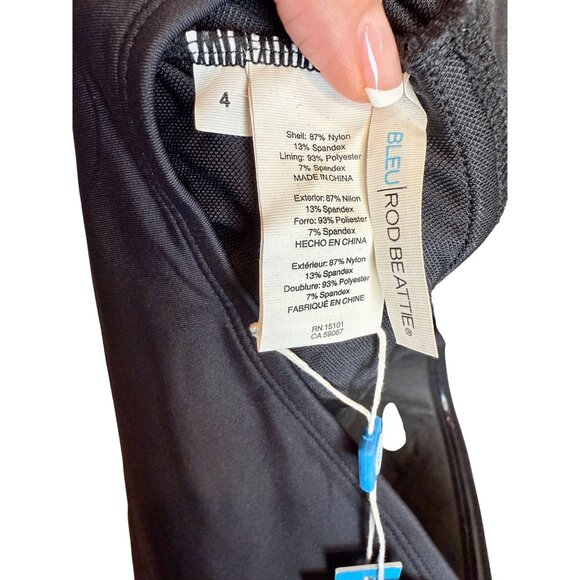 NEW Bleu by Rod Beattie Bandeau Mio One-Piece Swimsuit Black NWT - Size 4 - Picture 7 of 8